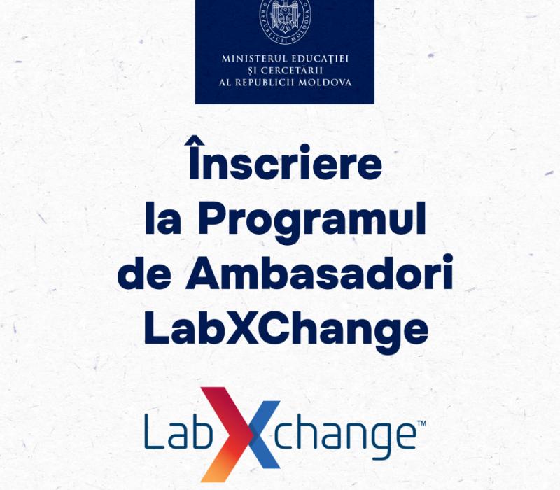 Înscriere la Programul de Ambasadori LabXChange (creat de Universitatea Harvard cu sprijinul Fundației Amgen)