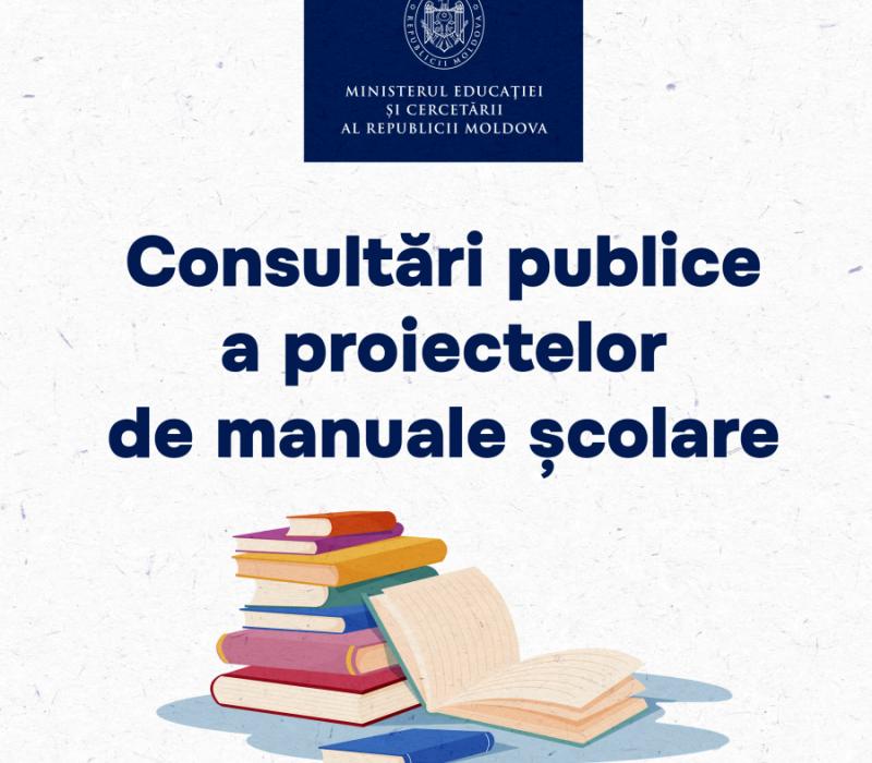Consultări publice a proiectelor de manuale școlare