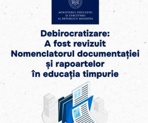 Ministerul Educației și Cercetării a revizuit Nomenclatorul documentației și rapoartelor în educația timpurie
